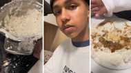 Young man's attempt at cooking pap makes friend chuckle, Mzansi cackles at the botched dish: "Food poison"