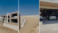 Mzansi man flexes newly built mansion in rural area, video of house resembling a mall trends