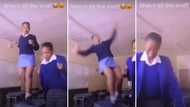 Schoolgirl’s ambitious Hamba Wena dance challenge results in epic fail as she falls to the floor: "Eish"