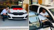 Grateful man shows off sporty new BMW, wins admiration from Mzansi's netizens: "Chief you’re fighting"