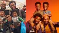 Adorable dads share cute throwback snap of them with their baby twins