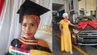 Halala: Woman graduates & buys her 1st car all in the same week, SA impressed