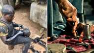 Mechanic covered in oil while repairing vehicle leaves Mzansi curious, peeps share hilarious guesses