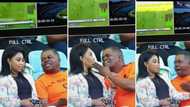 Woman denies boyfriend a kiss on live TV, awkward moment has SA rolling on the floor laughing