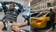 'Bored' man goes and bags himself a Beemer, Mzansi left salty: "Just say you bought your first car buddy"