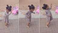 Talented little girl vibes to Amapiano beat in viral video, people hail her: "Her dance too sweet"