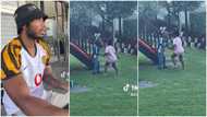 "She's a gone girl": Daddy sees little daughter playing with boy inside park, shouts & shakes his head