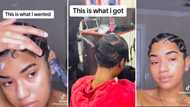 Pretoria babe shares video showing the horrifying hairstyle she got vs what she asked for, Mznasi is finished