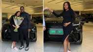 Beautiful pregnant woman beams over lit Range Rover hubby bought her as a push present: People are jelly