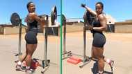 Kasi girl shows remarkable strength with street workout in TikTok video