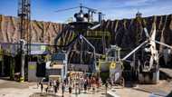 Strike-hit German stunt performers train kids during filming freeze