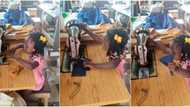 Little girl displays tailoring skills as she operates machine like a pro in cute video