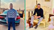 Benjamin Dube shared a clip of the snow in his neighbourhood, SA accuses him of fishing after showing off car collection