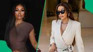 Bonang Matheba rocks stunning maxi dress in new pictures, SA impressed: "Very demure, very classy"