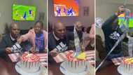 Family surprises man with cash stacked birthday cake, his reaction is priceless, Mzansi in their feels