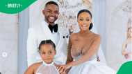 Ntando Duma and hubby introduce new bundle of joy in a photo, SA reacts