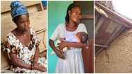 It's touching: Single mom living with 3 week old baby in mud house moves to rented house; gets land and money
