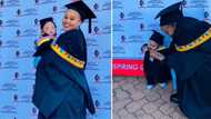 "Lukhanyo and I graduated": Mommy who bagged master's degree melts hearts of SA with glowing snaps with baby boy