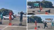 Video of three men dancing at traffic lights to 'Sister Betina' with beer crates has people feeling the vibes