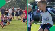 "Mum, are you watching?": Durban North toddler playing rugby melts hearts with his aura on the field
