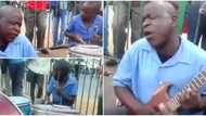 Drummer, 13, and his visually impaired guitarist dad thrill people on road with their cute performance