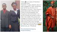 Young lady marries her high school classmate after 17 years, shares their 2004 graduation photos