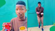 "Lucky Star, we need an advert": Man showcases epic dance with Lucky Star tins, SA moved