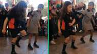 Joburg pupils make up amapiano routine on stage, TikTok video of 2 girls dancing has crowd and Mzansi amazed