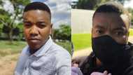 Loyiso Bala shares throwback pic with cousin who looked after him: "Beautiful post"