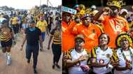 Disgruntled Kaizer Chiefs fans embark on a peaceful march to Naturena