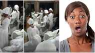 Lady causes stir in church, twerks hard in front of seated pastor, viral video sparks reactions