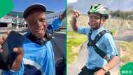 "He is forever happy": Limpopo cyclist shares joyful moment as he takes his first flight, SA moved