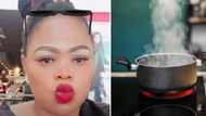 Woman shows off her pot full of tripe for breakfast, Mzansi complains it's too clean and lacks flavour
