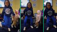 Adorable TikTok video shows little sister mimicking big sister's dance moves, wins over SA fans: "I like her"