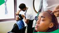 Man sculpts woman's eyebrows using lash strips, TikTok video amuses SA