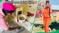 "I can do it for myself": Woman does her own tiling, netizens impressed