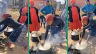 Strong woman cooking pap on 3 foot pot serves "wife material", video trends