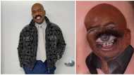 Talented makeup artist paints impressive image of Hollywood star Steve Harvey