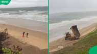 "Only concrete would work": SA reacts to loose sand dumped on Diaz Beach before level 8 storm