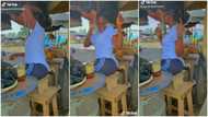 Pretty lady smoothly gyrates waist while chilling at market, viral video has netizens applauding her moves: “You’re not ashamed”