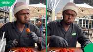 "Won a trip to the toilet": Man unclothing himself during RocoMamas wing challenge humours Mzansi