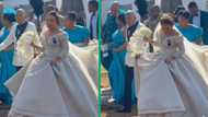 Limpopo bride gets dragged for wearing ZCC badge on beautiful wedding dress