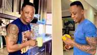 Hilarious video of DJ Tira in studio has Mzansi convinced he was high or too drunk: "He's so sauced"