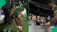 "It's the smell for me": Siya Kolisi leaves polite boy overjoyed with sock gift in England