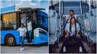 Aww: Couple who fell in love on a bus have themed photoshoot before wedding