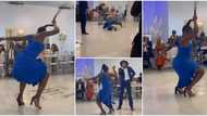 Pretty lady in heels steals show at event with amazing legwork, looses hair as she dances with waist in video
