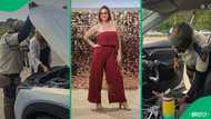 "Men and their love for cars": Traffic cop pulls over women to admire GAC car worth 500K, SA moved
