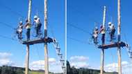 Video of couple sky cycling on zip line at Burudani adventure park gives netizens shivers: "Could never be me"