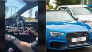 Audi RS3 has SA cops telling owner to use sport mode for them, TikTok of their excitment over luxury car amuses Mzansi