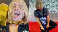 Haibo: Rapper Dan Sur gets gold chains surgically implanted into his scalp